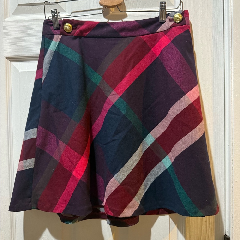 Tommy Hilfiger Plaid Mini Skirt - Red and Blue Size 6